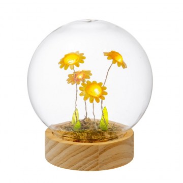 Palla vetro con girasoli Lamart 12 cm 1038481