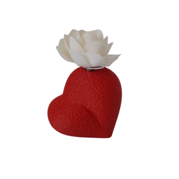 Diffusore cuore rosso Hypno Casa con fiore 2312C