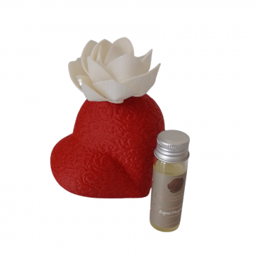 Diffusore cuore rosso Hypno Casa con 15 ml legni pregiati 2313C