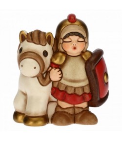 Soldato con cavallo Thun Presepe Classico rosso  S3115A82