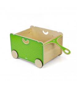 Scatola portagiochi Montessori Smile Il Pianeta delle Idee verde WFK11/Ver